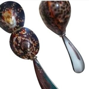 Mud Pie Cowrie Shell Cheese Spreader Set, Coastal Decor (Retired)‎ New No Box